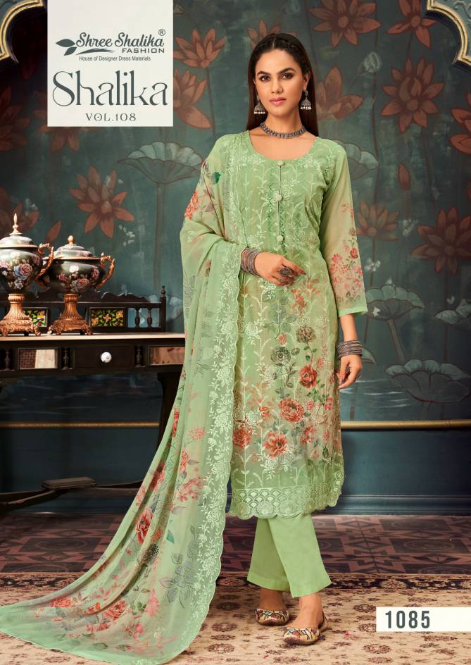 Shree Shalika Vol 108 Embroidery Printed Georgette Suits Wholesale Online
